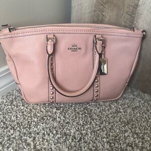 Coach Blush Pink Leather Satchel